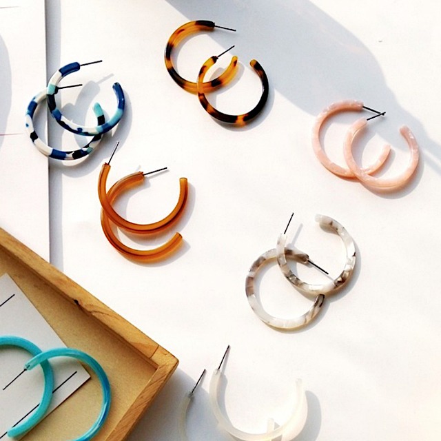 Marble Slim Hoop Pierce