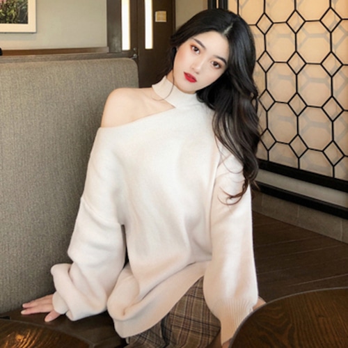 大人 セクシー オフショルダー ニット セーター レディース ワンショルダー トップス カットショルダー ミディアムロング丈 長袖 ブラック ホワイト ブラウン ラウンドネック ランタンスリーブ 袖コンシャス 萌え袖 スタイルアップ Cute カジュアル ゆるカジ シック 大人 セクシー オフショルダー ニット セーター レディース ワンショルダー トップス カットショルダー ミディアムロング丈 長袖 ブラック ホワイト ブラウン ラウンドネック ランタンスリーブ 袖コンシャス 萌え袖 スタイルアップ Cute カジュアル ゆるカジ シック