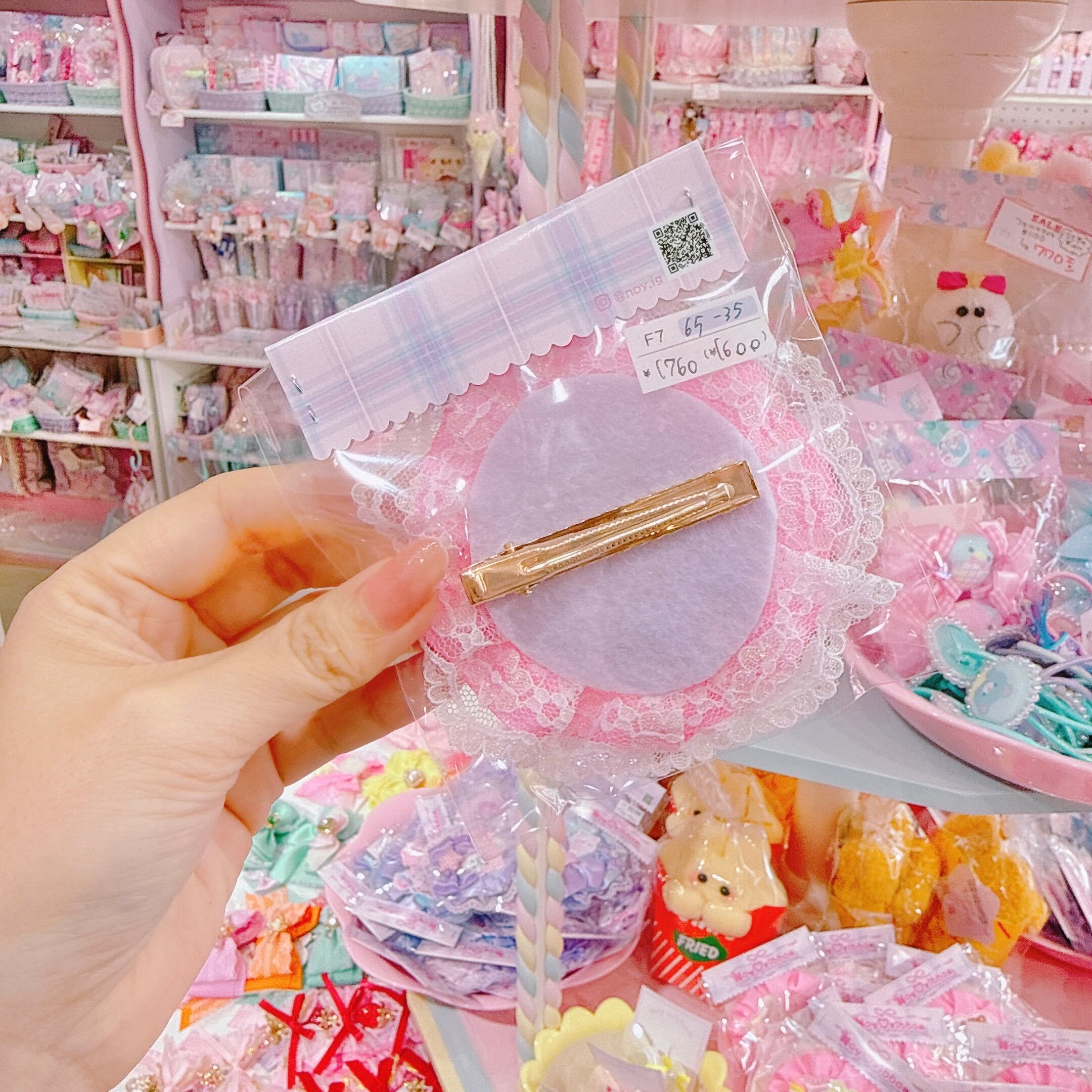 【F7】65-35まんまるリボンヘアクリップ