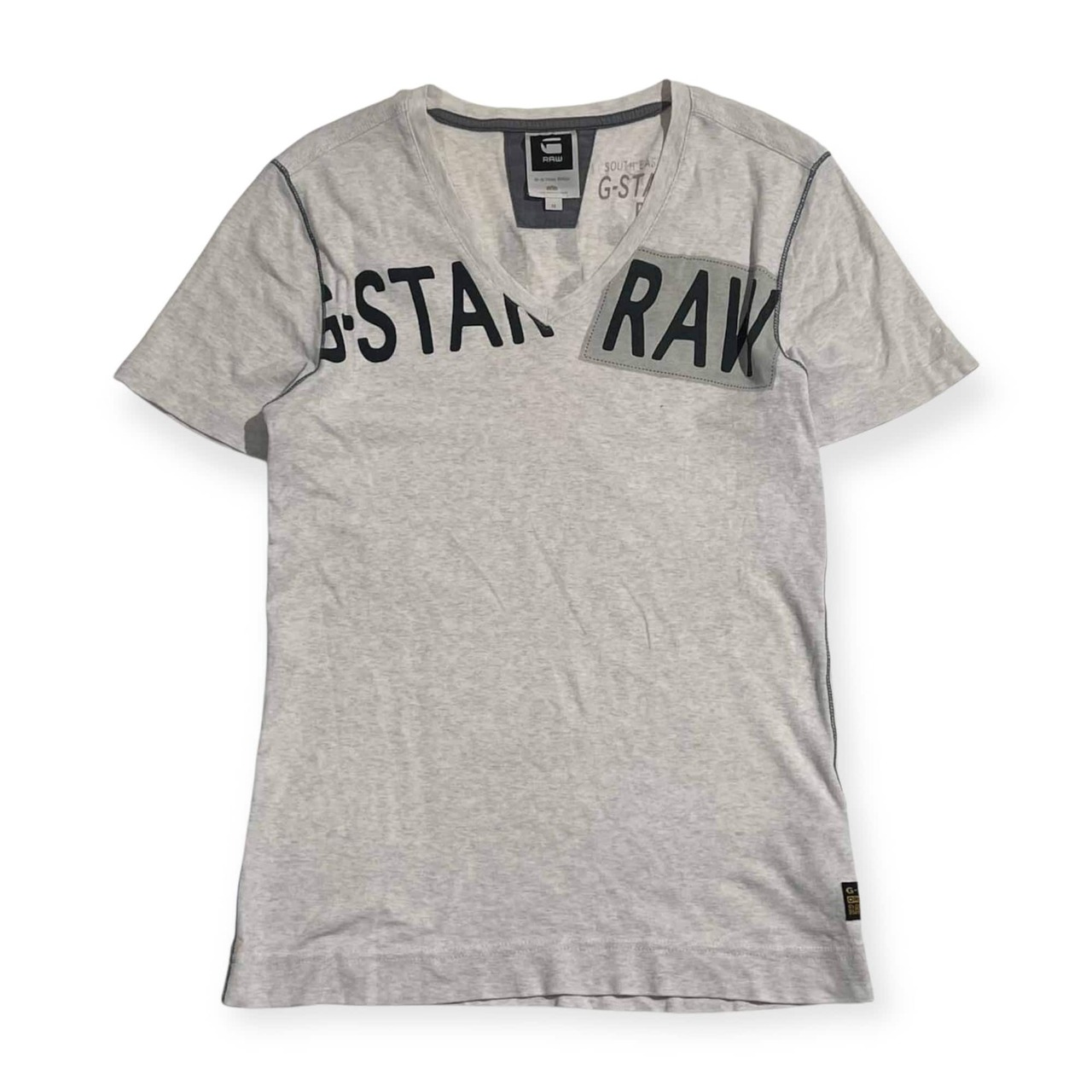 G-STAR RAW ジースターロウ Vネック 半袖 Tシャツ M/ライトグレー メンズ