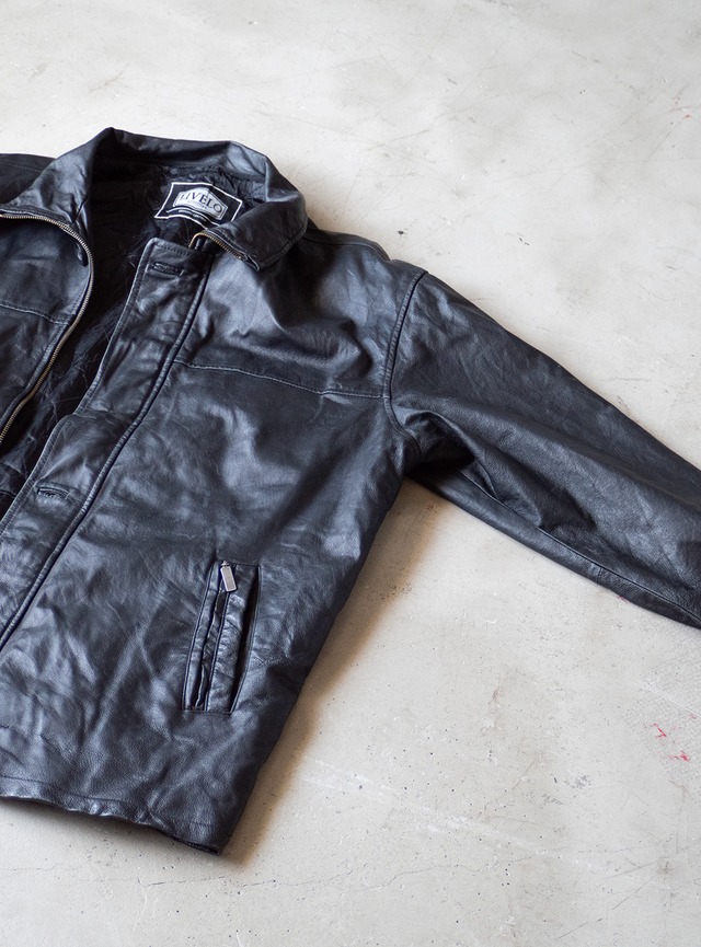 "LIVELO ATTITUDE" 1990s Leather zip jacket