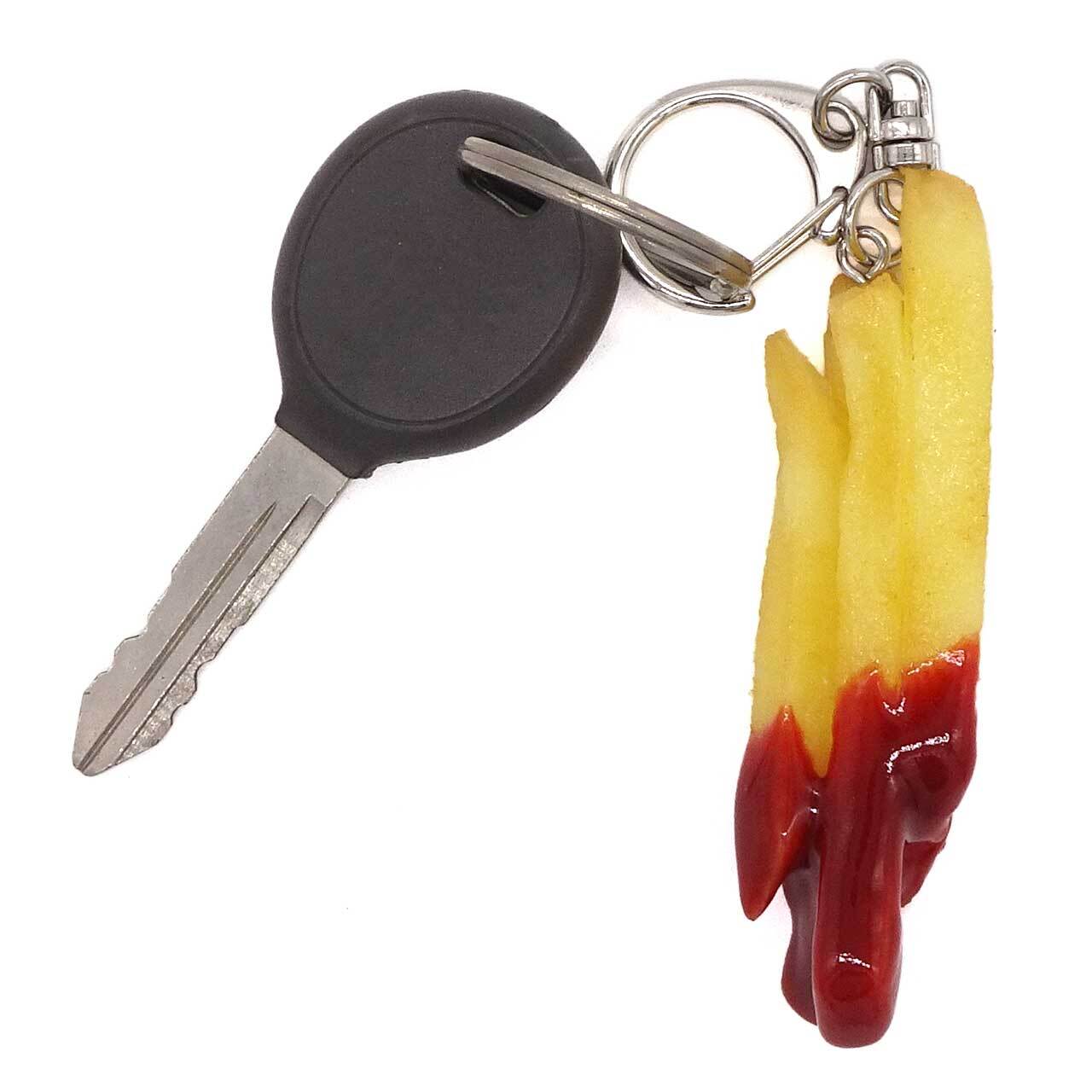 食べちゃいそうな フライドポテト 食品サンプル キーホルダー