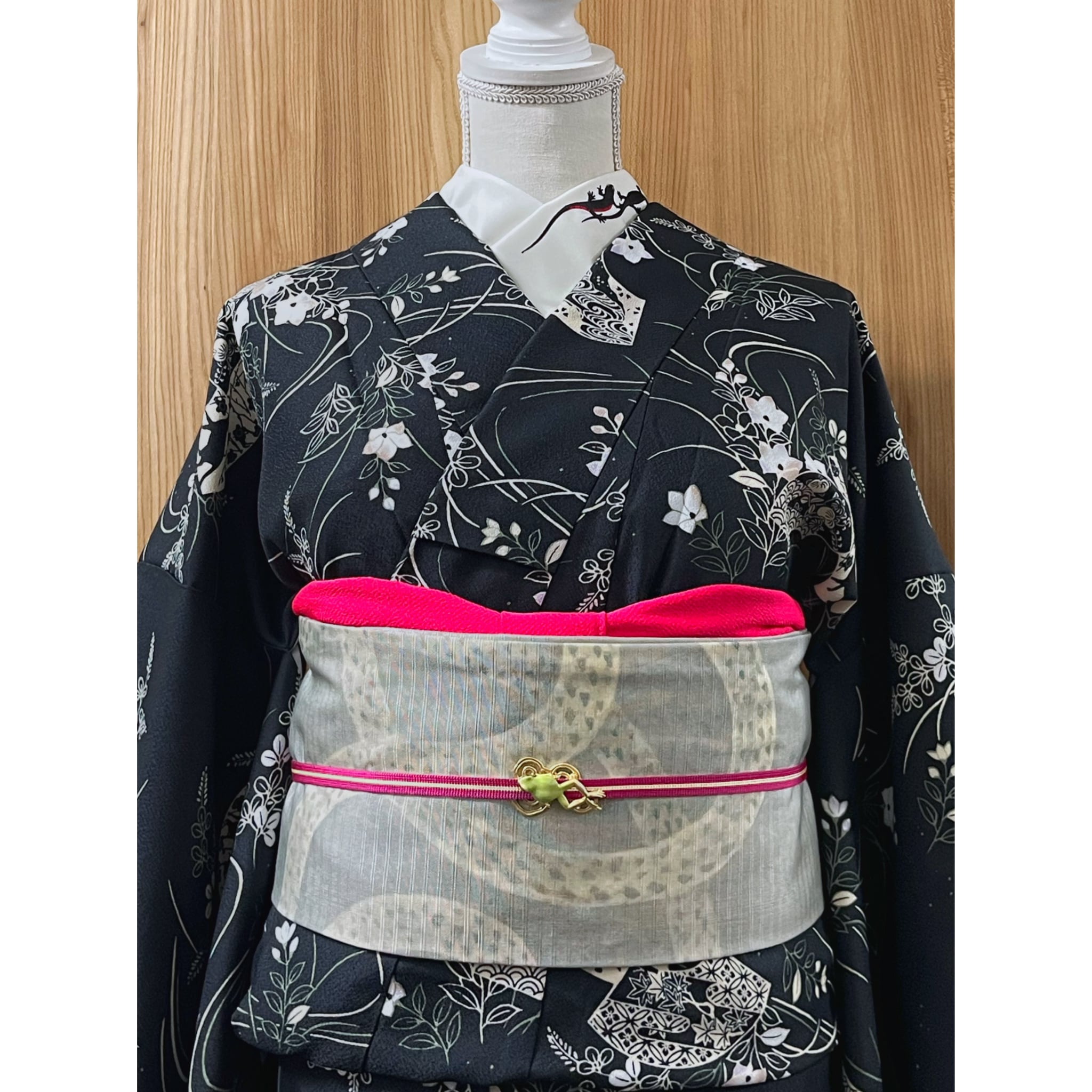新品】【訳あり特価】-カエルの卵とおたまじゃくし柄-シルクコットン