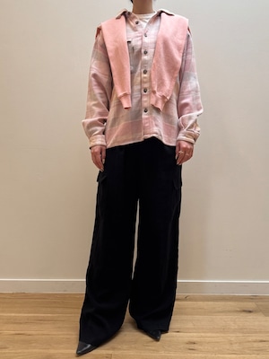 BL4-1 USED FLANNEL SHIRT "PINK"