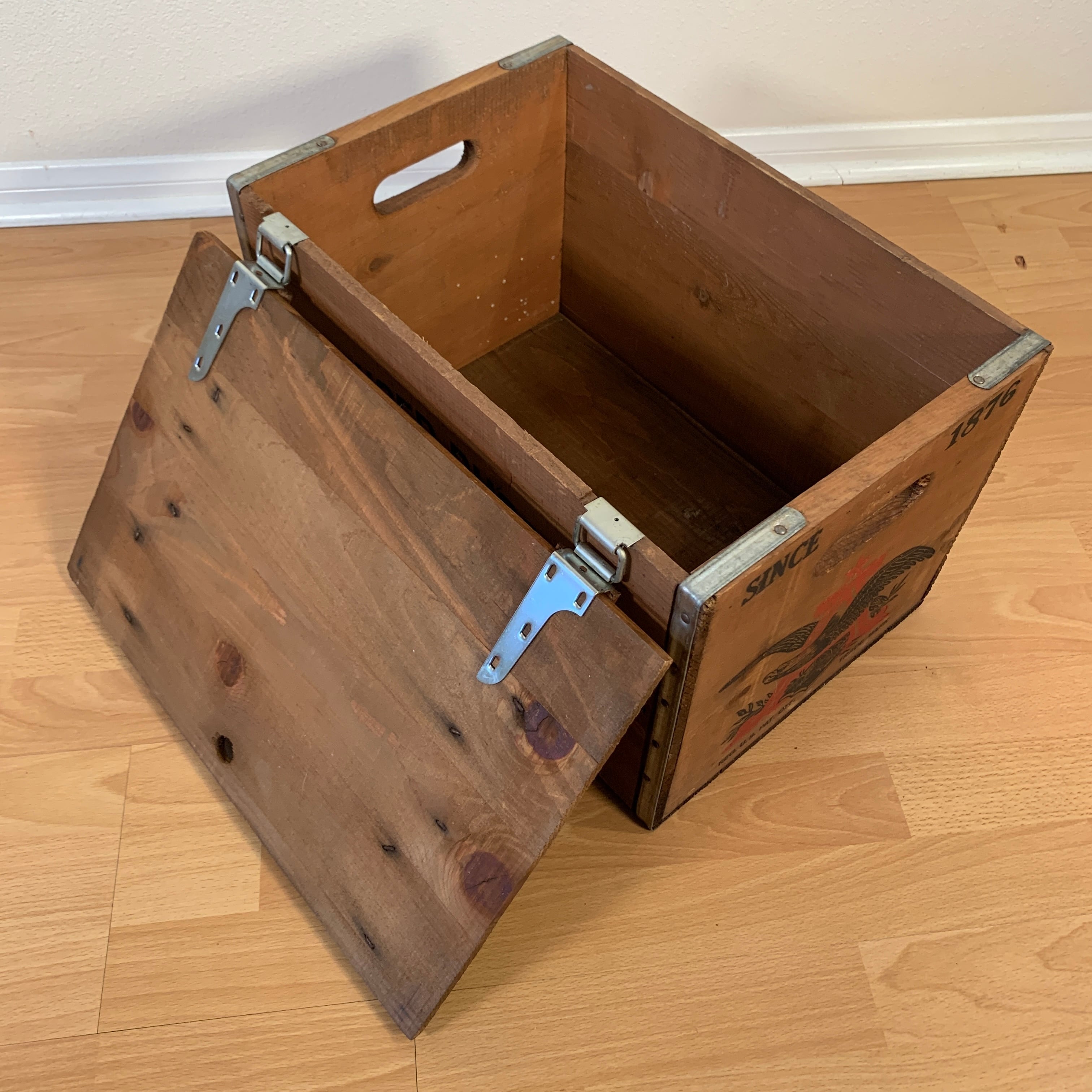 A ビンテージ 木箱 BUDWEISER バドワイザー ウッドボックス 蓋付き