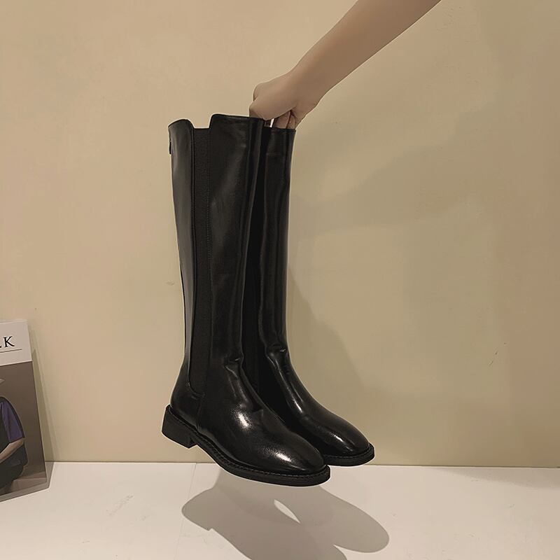 ブーツオータムバックジッパーレッド 靴 シューズ 秋物 フェイクシューズ43656403448