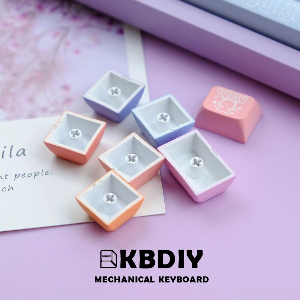 キーキャップ XDA 133キー PBT ANSI 英語配列 カラフル モザイク