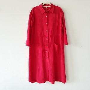 【再入荷】バックロングテール　シャツワンピース N WP114