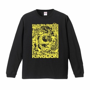 [予約] ロングTシャツ -スモーキーグリーン x ホワイト(Front Only)
