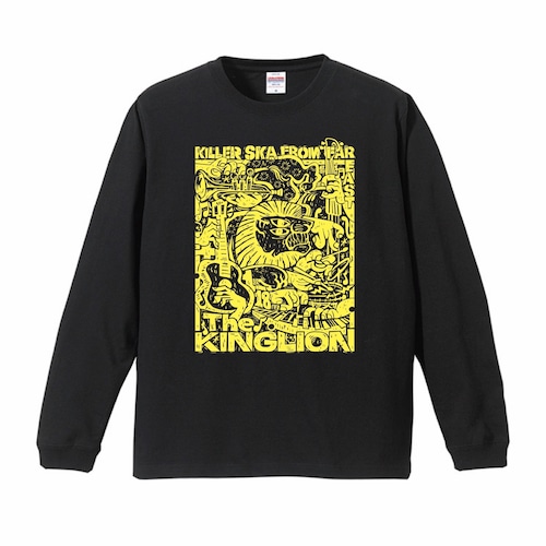 [予約] ロングTシャツ -スモーキーグリーン x ホワイト(Front Only)