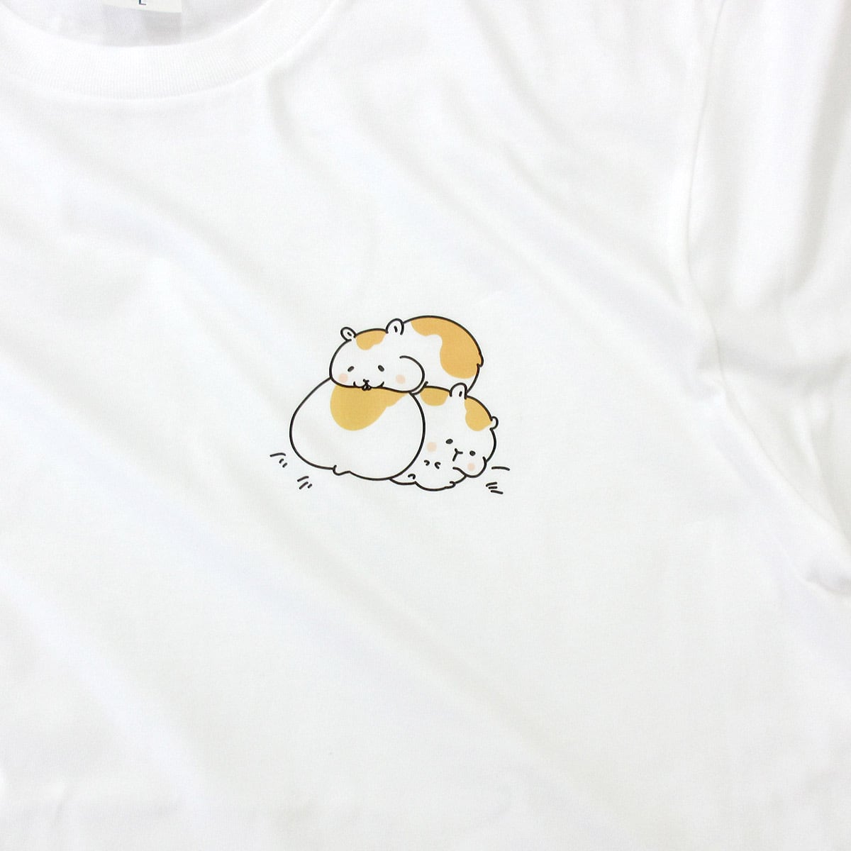 ハムスター じゃれあう3匹 Tシャツ am91 かわいい ハム イラスト アニマルtシャツ