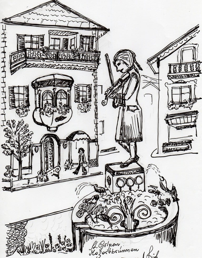 モーツァルトブルンネン ザンクト ギルゲン | Mozartbrunnen St.Gilgen