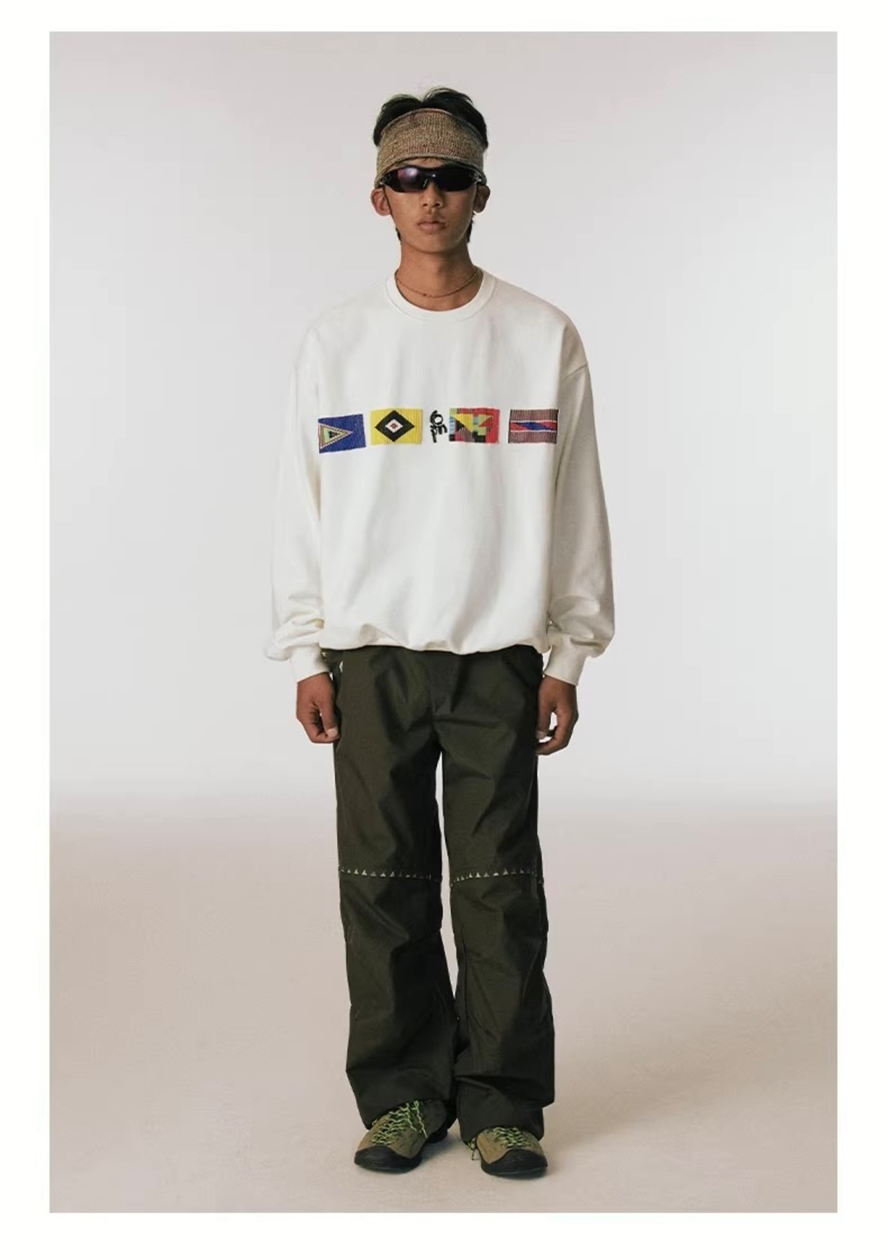 CONP Handmade Beaded Flag Sweatshirt