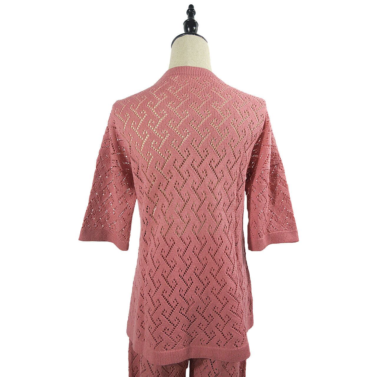 582 pink lace tops / ピンク レース トップス / レース編み / サマー