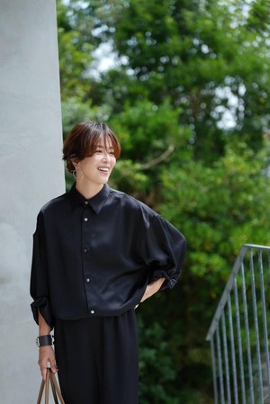 SATIN SHIRTS ブラックオニキス