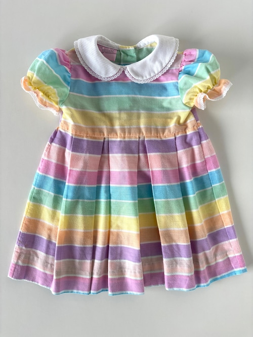 【18-24m・vintage 】レインボーdress