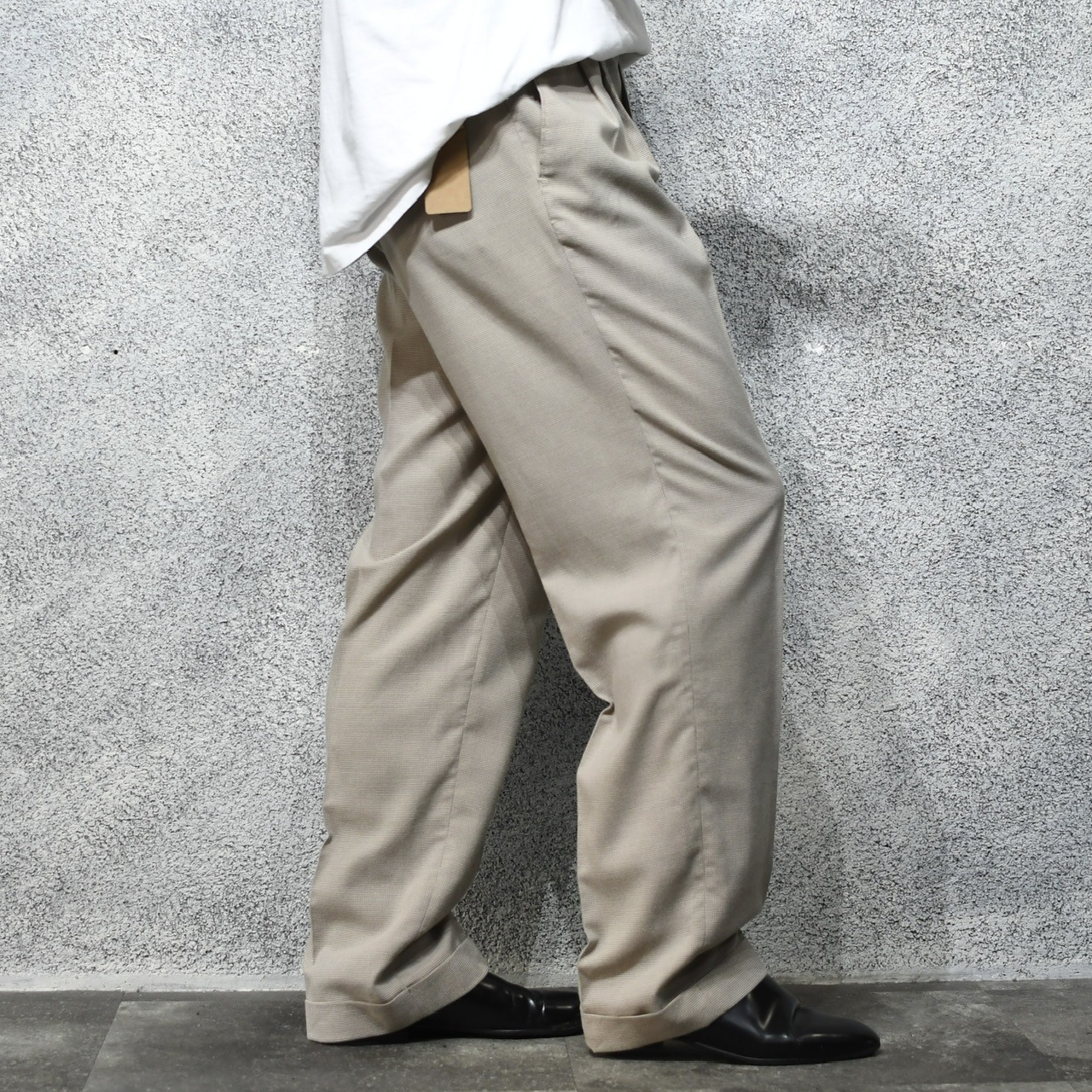 PROFILO rayon blend houndstooth 2 tuck slacks