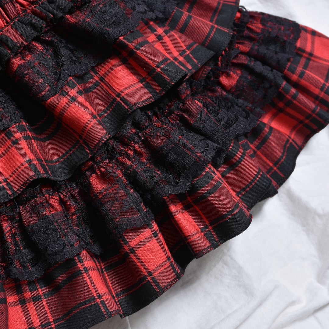 パンクチェック フリルレーススカート | VOLCAN&APHRODITE