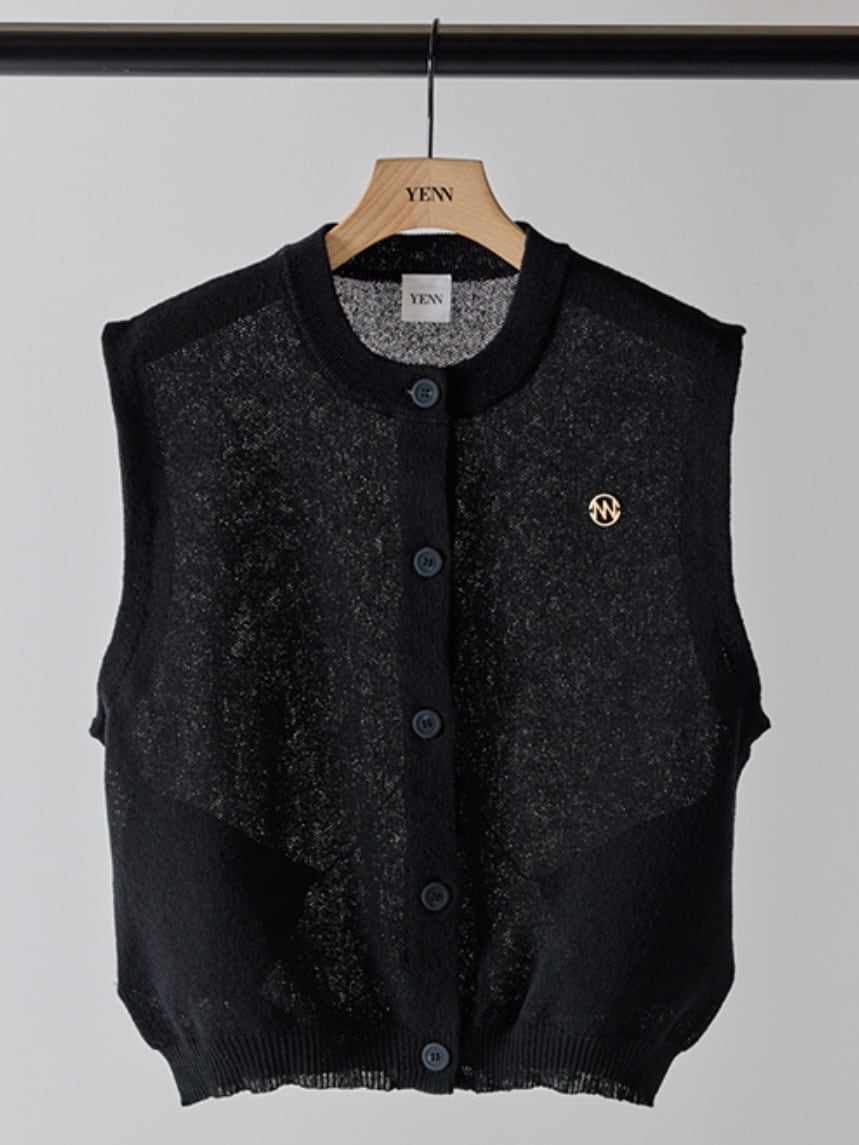 送料無料】YENN(イエン) LINEN SHEER VEST リネンシアーベスト 麻