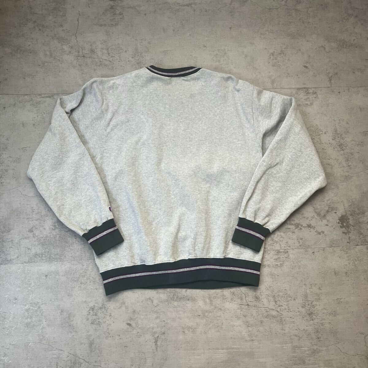 90s USA製 Champion スウェット 刺繍ロゴ リブライン スウェット M