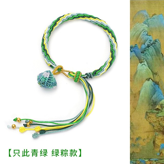 チベット風魚尾ブレスレット 五色の縄