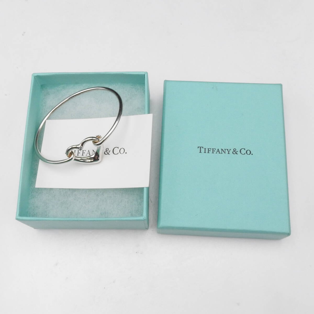 TIFFANY&CO. ティファニー オープンハート バングル シルバー Ag925