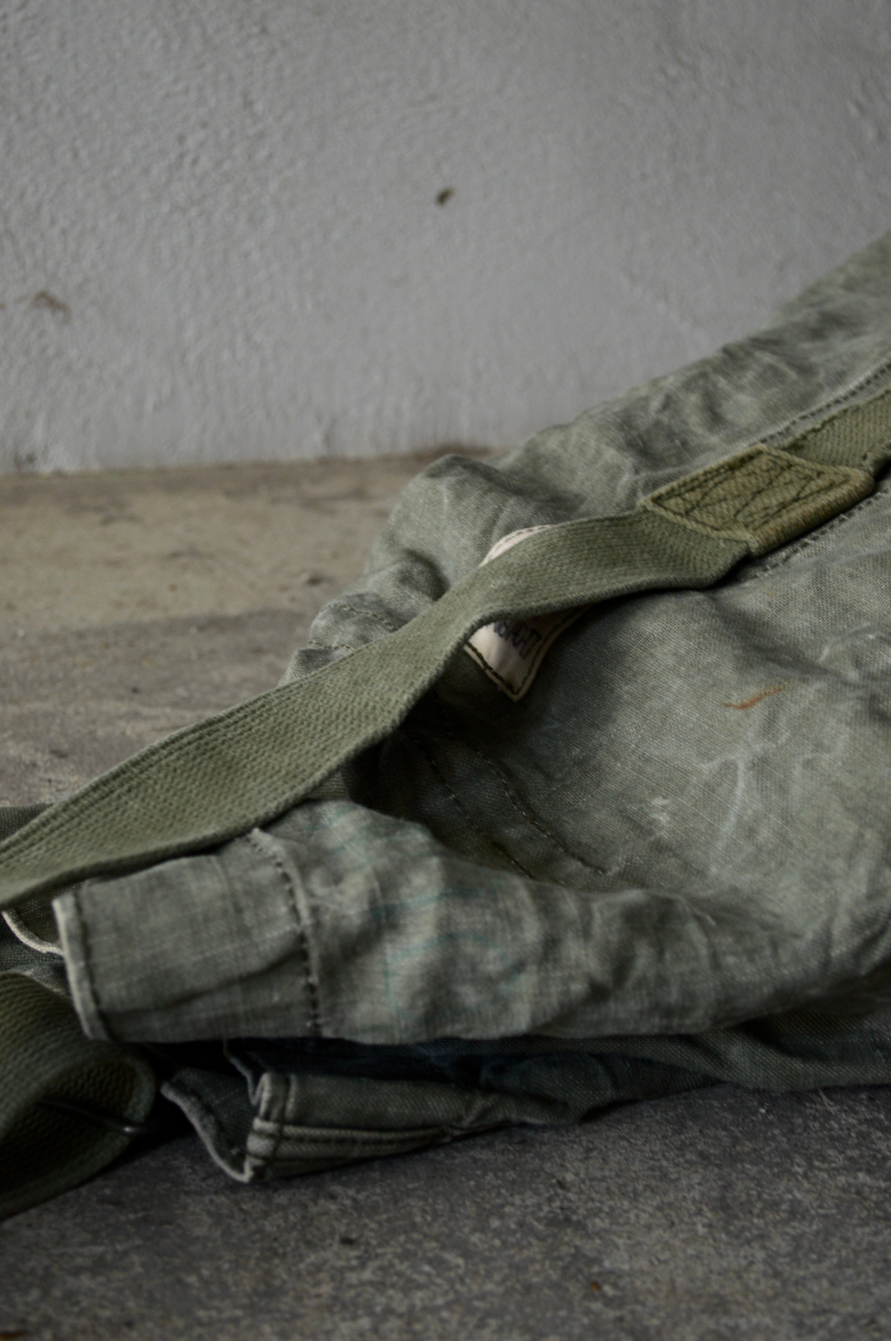 French Military 1950's Vintage Duffle Bag Hard Vintage Condition