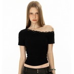 Lace Trim Off-Shoulder Top