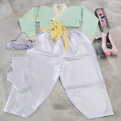 韓国伝統衣装 チマチョゴリ コスチューム 韓国 コリアン グリーン系 黄緑 パープル系 紫 薄ピンク 花柄 パステルカラー 一式 セット イベント チマ チョゴリ 文化衣装 着物 かわいい 9点セット フォーマル コスチュームセット