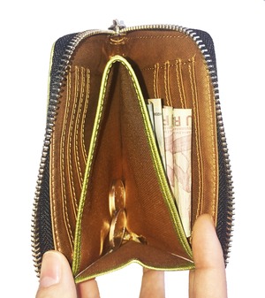 Metalic Zip Wallet　PINK