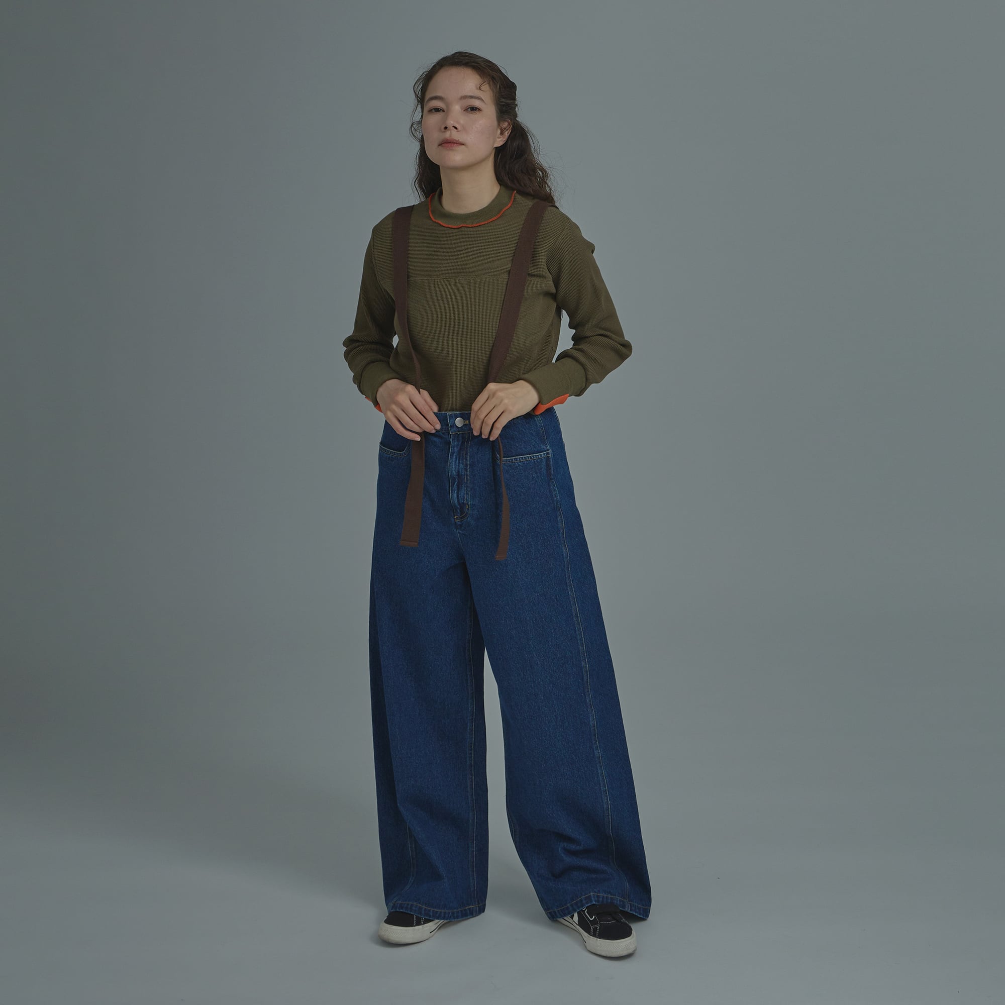 alee リメイクデザインサスペンダー付きデニム /853321 | AUG ONLINE