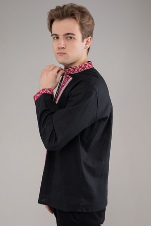 ウクライナ刺繍ヴィシヴァンカ　クロスステッチ手刺繍　Lサイズ　メンズ