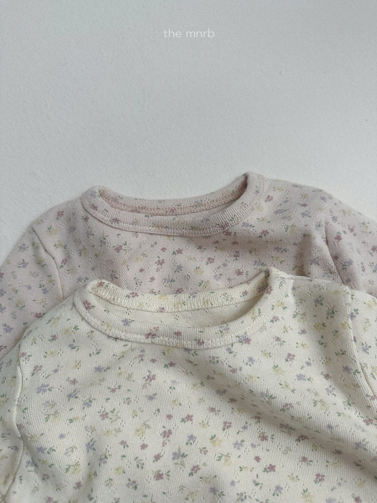 送料無料【予約】/ コットンアイレット長袖Tシャツ / minirobe