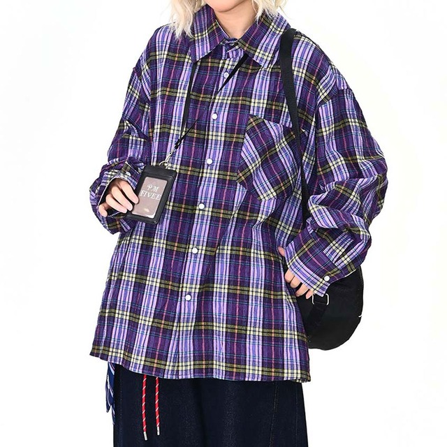 タータンパターンオーバーシャツ   R01494