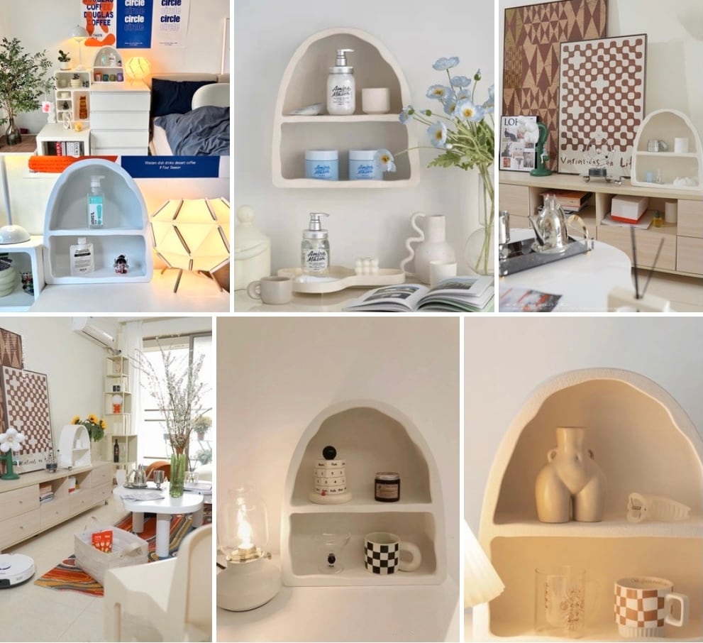 french natural arch shelf / フレンチ ナチュラル ディスプレイ
