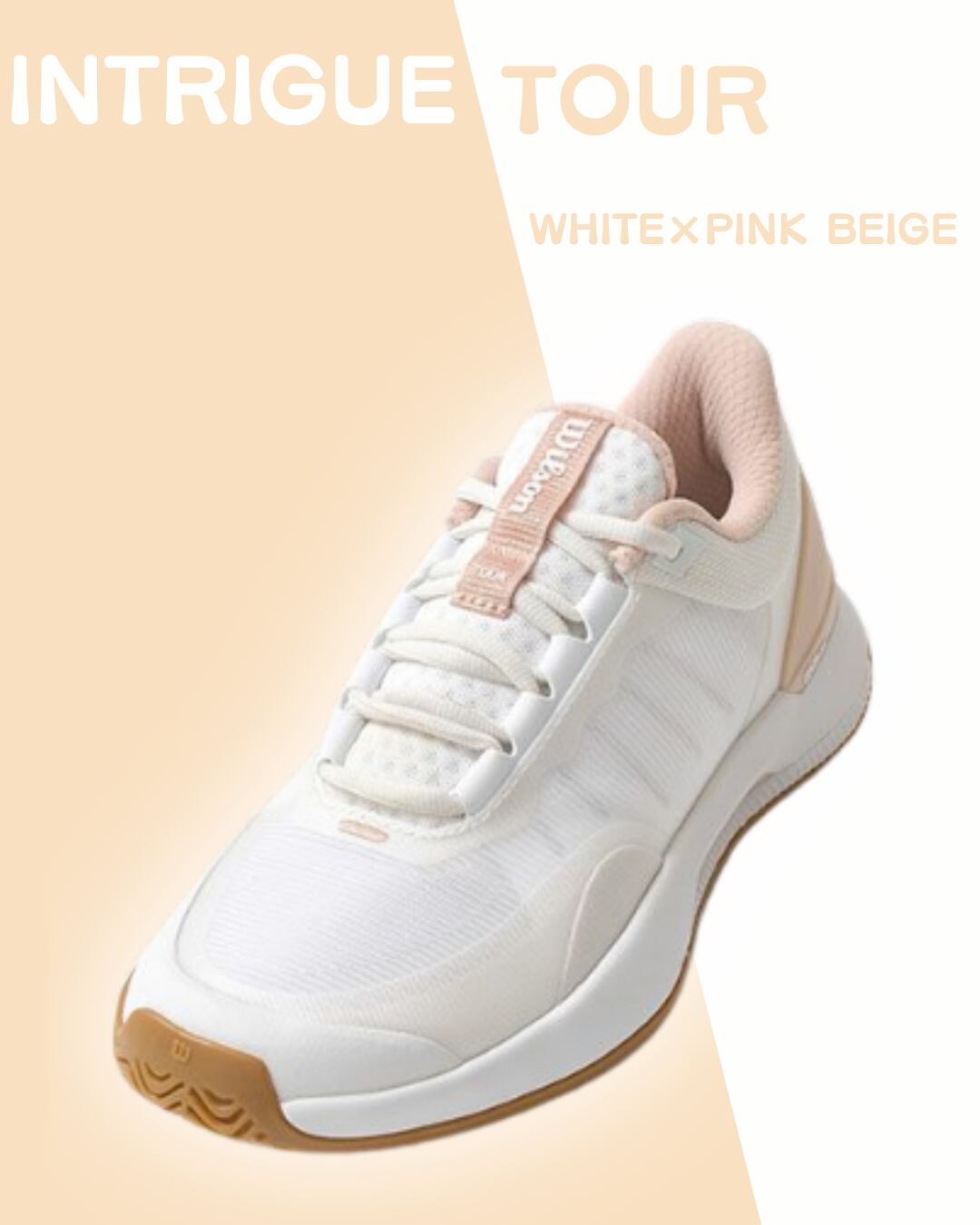 【2025年6月新発売】【限定カラー】Wilson TOUR レディースシューズ|22.5〜25.5cm|ホワイト×ピンクベージュ 【テニス】【ピックルボール】