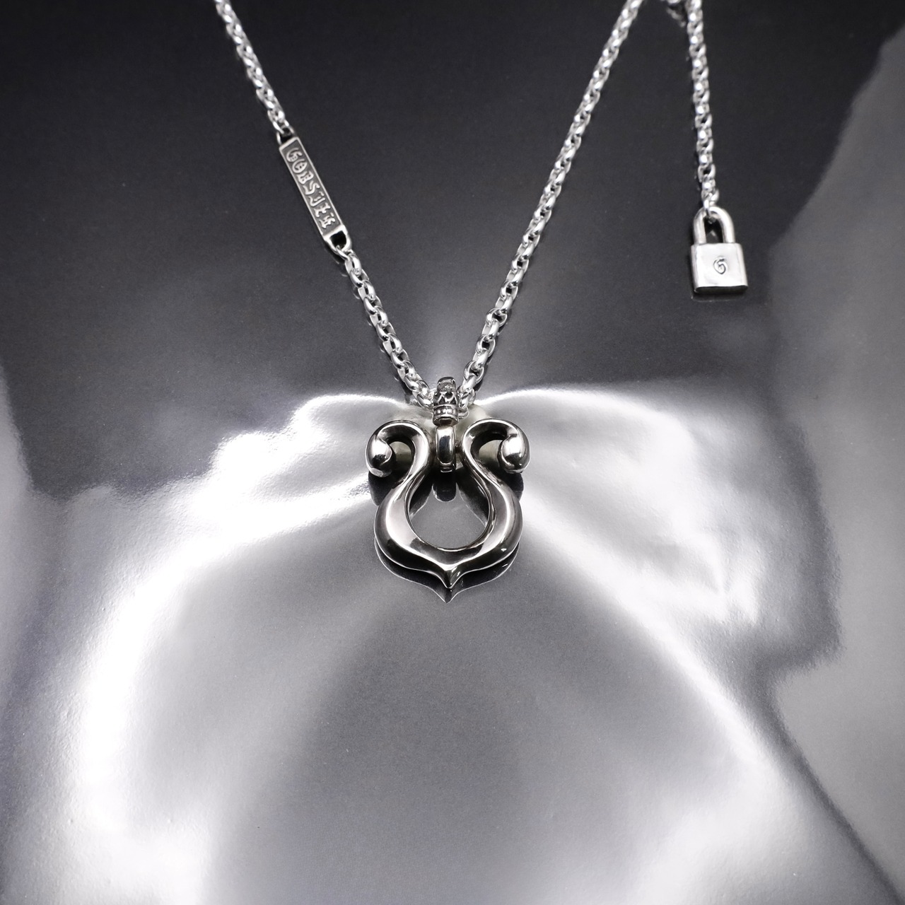 RHYTHMIC HORSESHOE LARGE NECKLACE #1 with GODSIZE® I.D. TAG / リズミックホースシューラージ#1ネックレス ゴッドサイズ® I.D.タグ