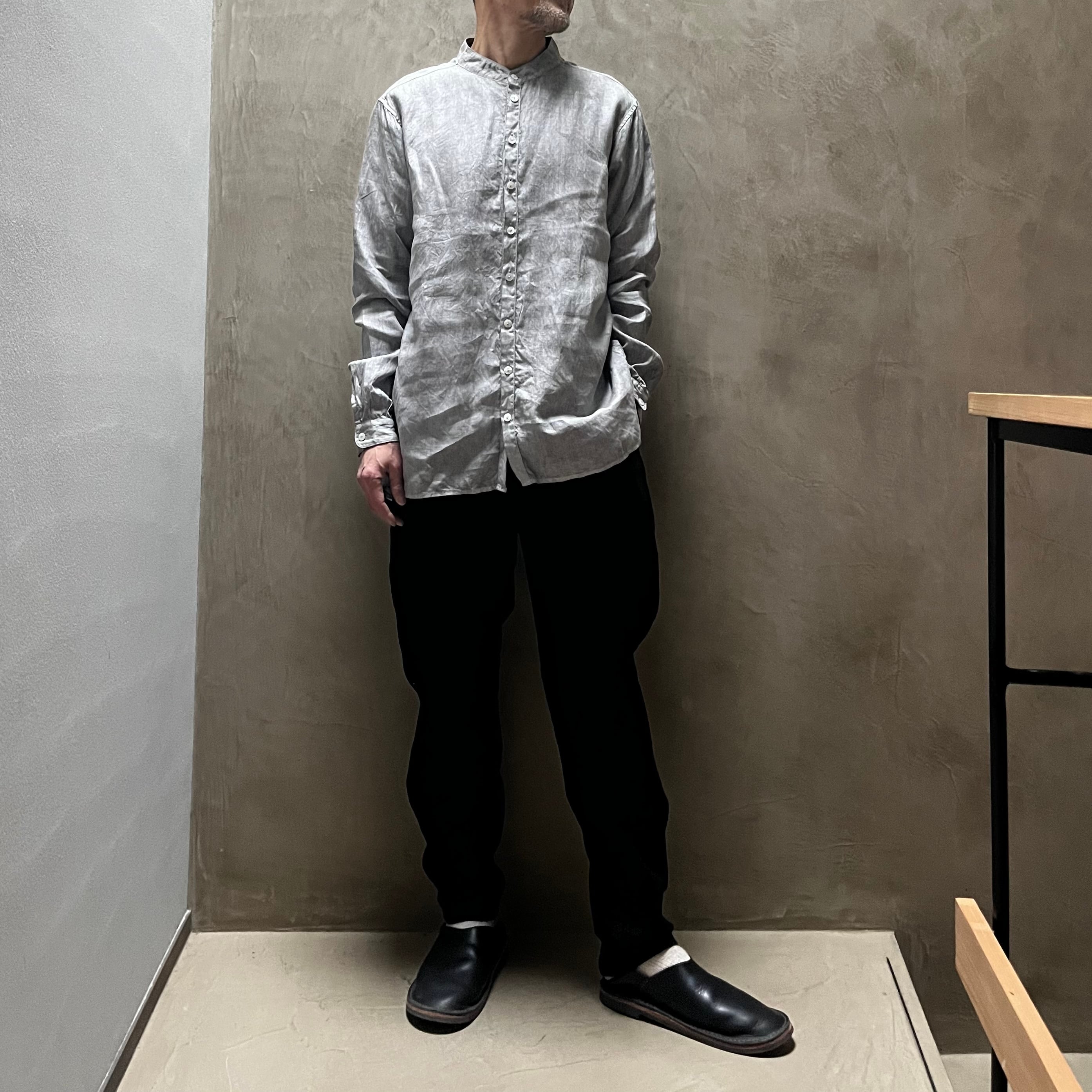 MITTAN SH-132B 大麻シャツ(ベンガラ染) 松煙 | Routes*Roots MITTAN SH-132B 大麻シャツ(ベンガラ染) 松煙 | Routes*Roots