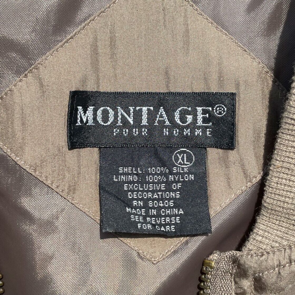 MONTAGE] Vintage Big Silhouette Silk Blouson Jacket [1990s 