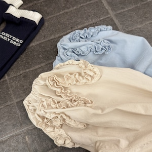 春花びらパフ袖ブラウス