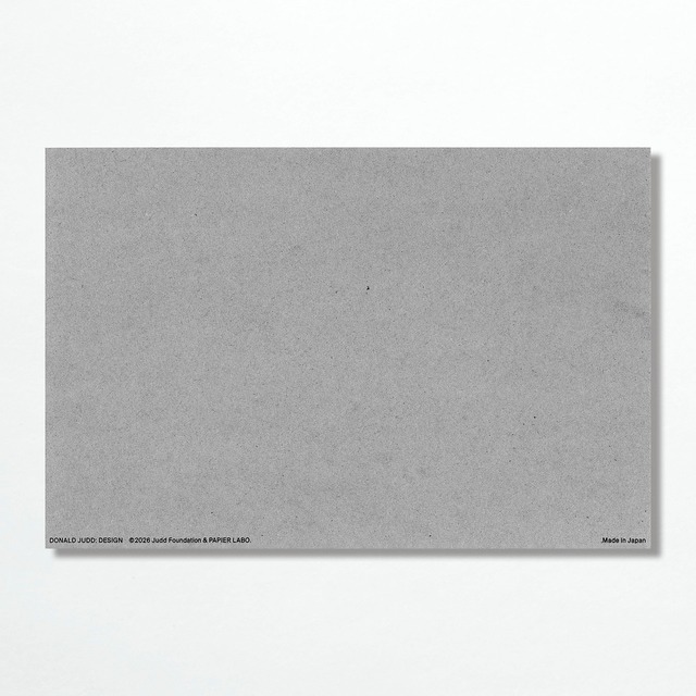 DONALD JUDD: POSTCARD