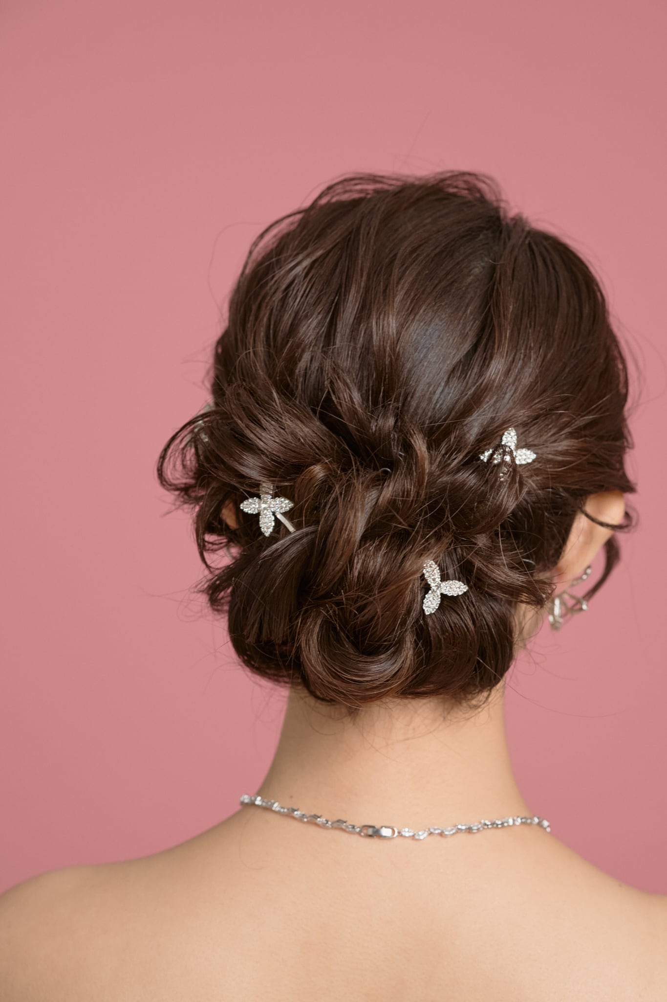 H-155 Bijoux Flowerヘアピン5本セット＜シルバー＞ | ウェディング