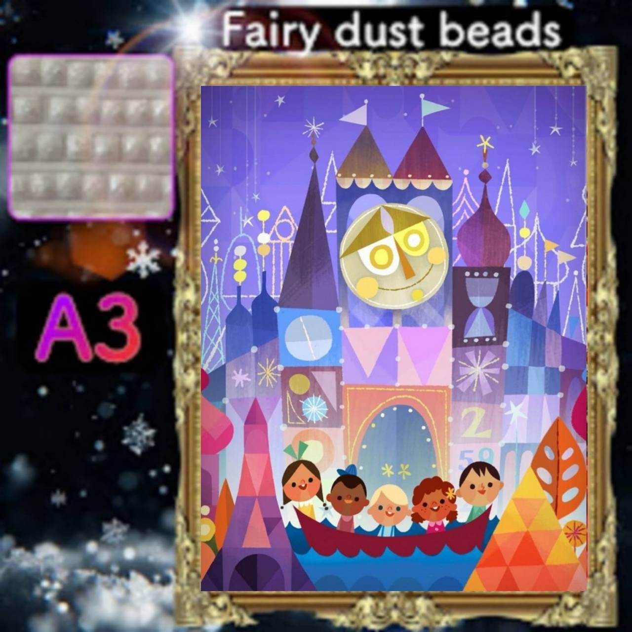 四角ビーズ(fairy1~3色入り)【fairydust-515】A3サイズ☆ダイヤモンドアート