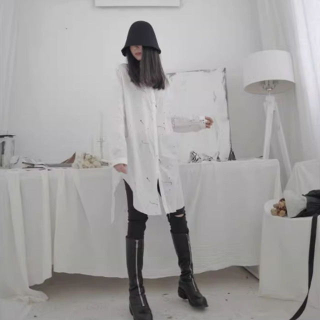 Graffiti long shirt C0422