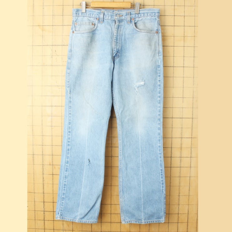 90s USA製 Levis リーバイス 517 ブーツカット ジーンズ ブルー デニム ...