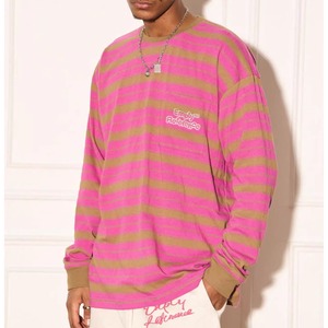 【DRIP4594】EMP Contrast Stripe Casual Tee