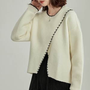 slit design short sweater