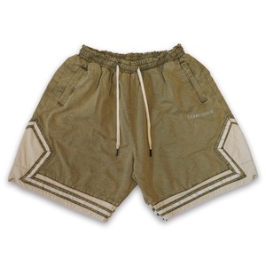 T.C.R WASHED BASKETBALL SHORTS / KHAKI