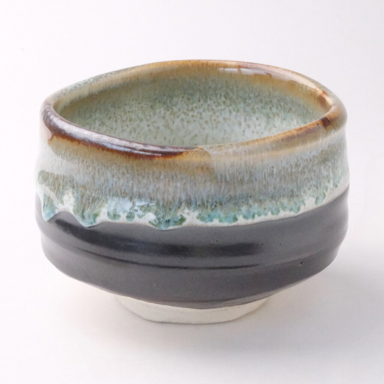 備前焼 抹茶茶碗④】Bizen ware Matcha tea 釣り上がっ bowl 