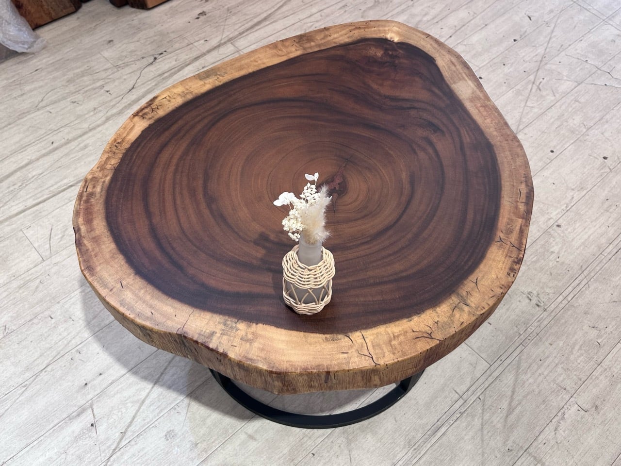 モンキーポッド_650×600×67_浅草本店_テーブル天板/輪切り モンキーポッド_650×600×67_浅草本店_テーブル天板/輪切り